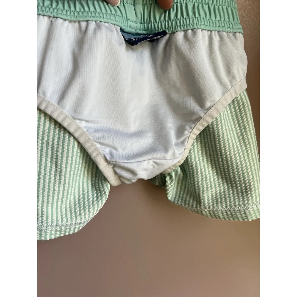Properly Tied Boys Seersucker Swim Trunks Green Size‎ 18 Months